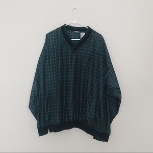 90's vintage - Plaid Windbreaker Pullover
